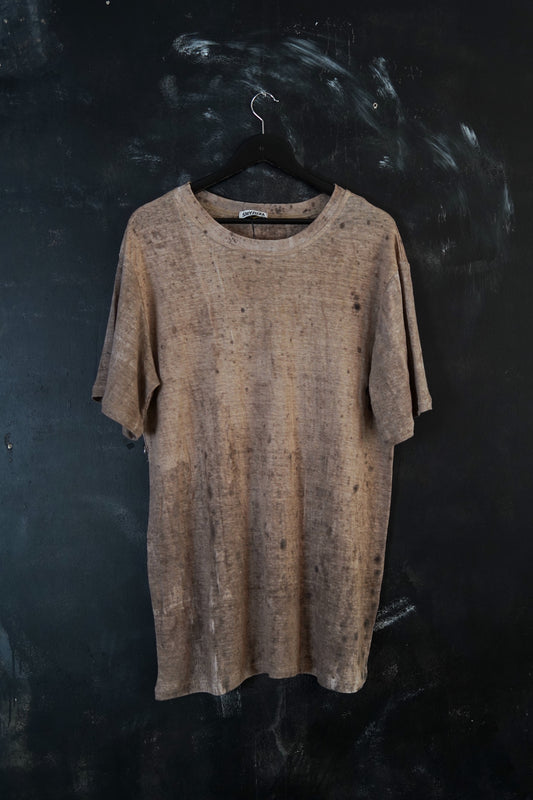 Naturally Dyed Linen T-shirt S #370