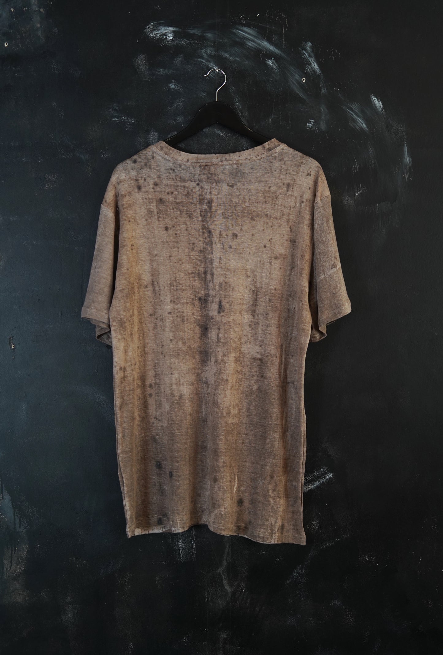 Naturally Dyed Linen T-shirt S #370