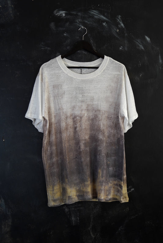 Naturally Dyed Linen T-shirt S #371