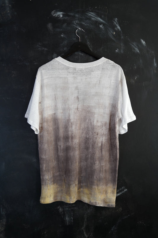 Naturally Dyed Linen T-shirt S #371