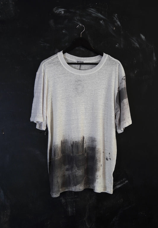 Naturally Dyed Linen T-shirt S #373