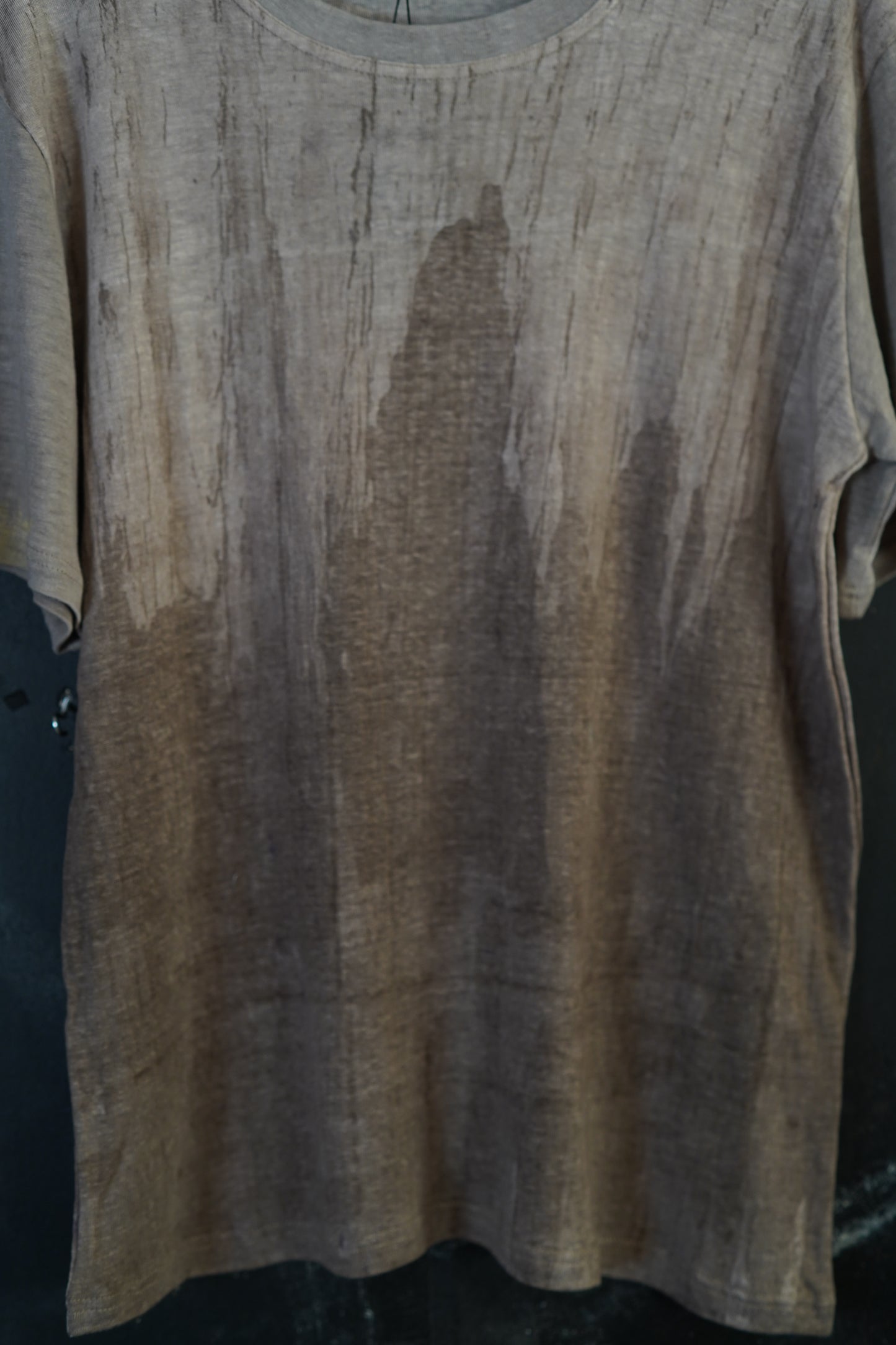 Naturally Dyed Linen T-shirt S #375