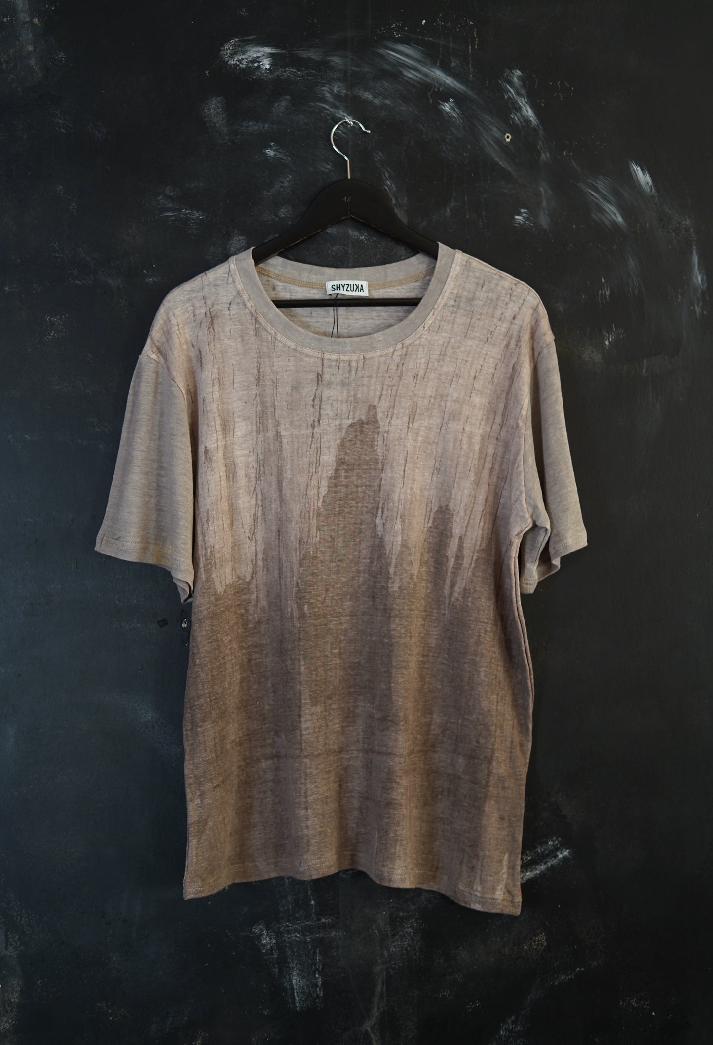 Naturally Dyed Linen T-shirt S #375