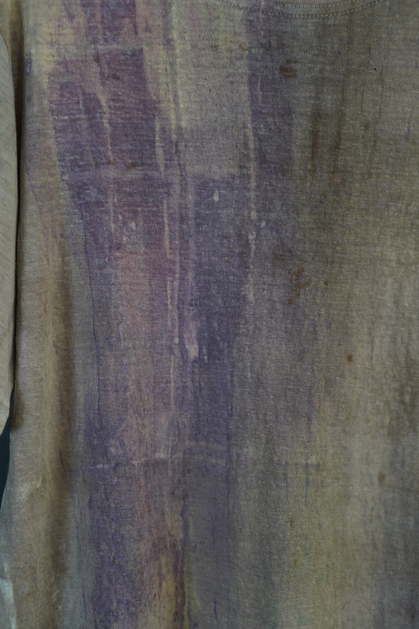 Naturally Dyed Linen T-shirt S #376