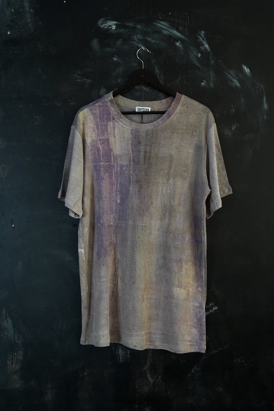 Naturally Dyed Linen T-shirt S #376