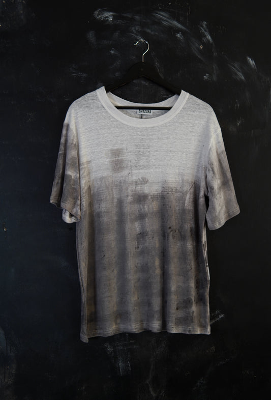 Naturally Dyed Linen T-shirt S #379