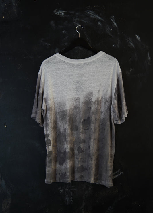 Naturally Dyed Linen T-shirt S #379