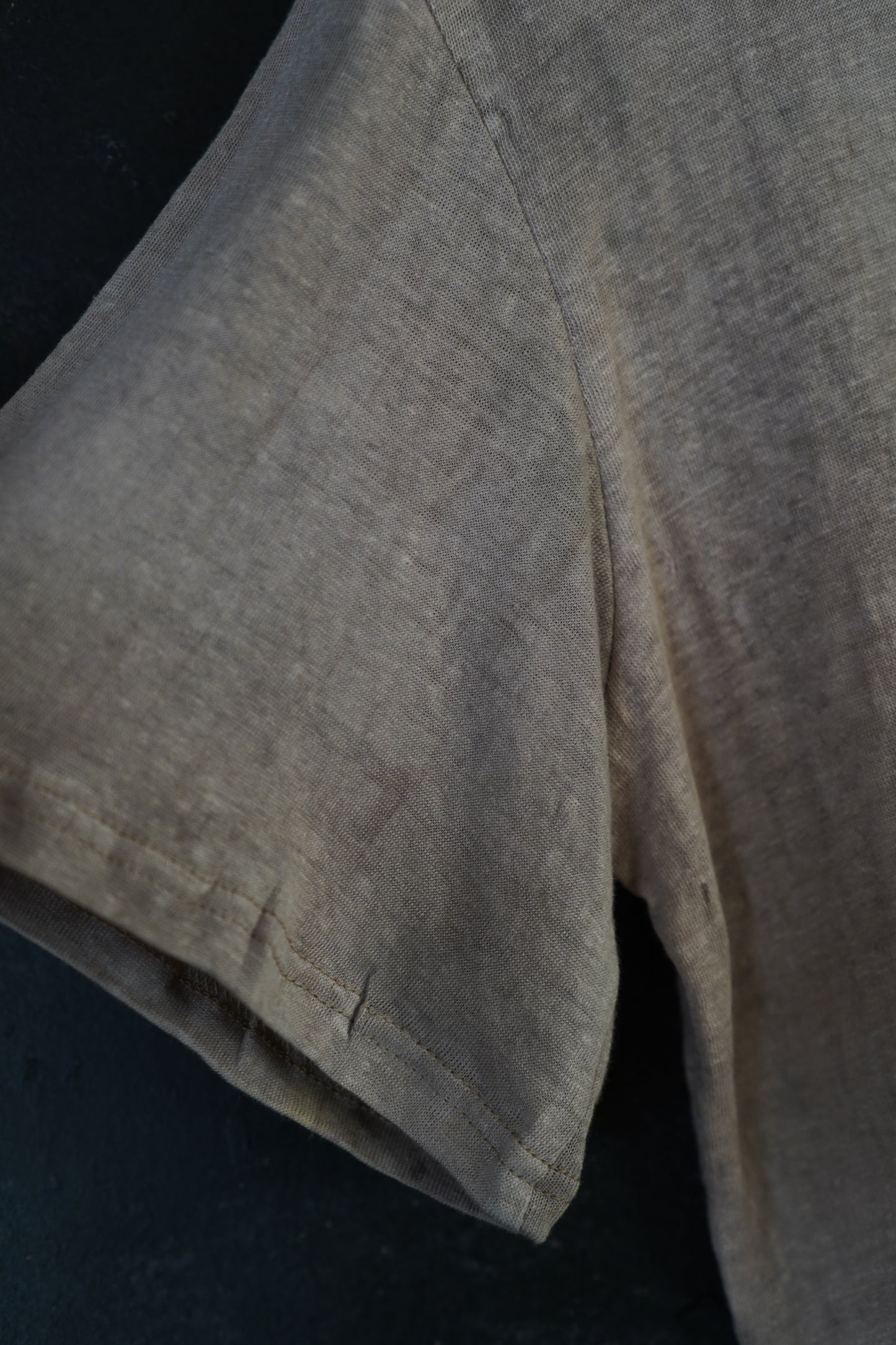 Naturally Dyed Linen T-shirt S #380