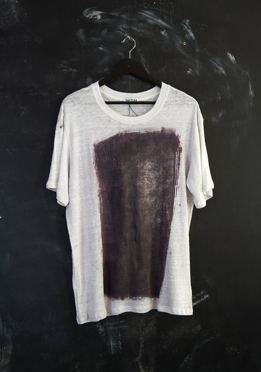 Naturally Dyed Linen T-shirt S #381