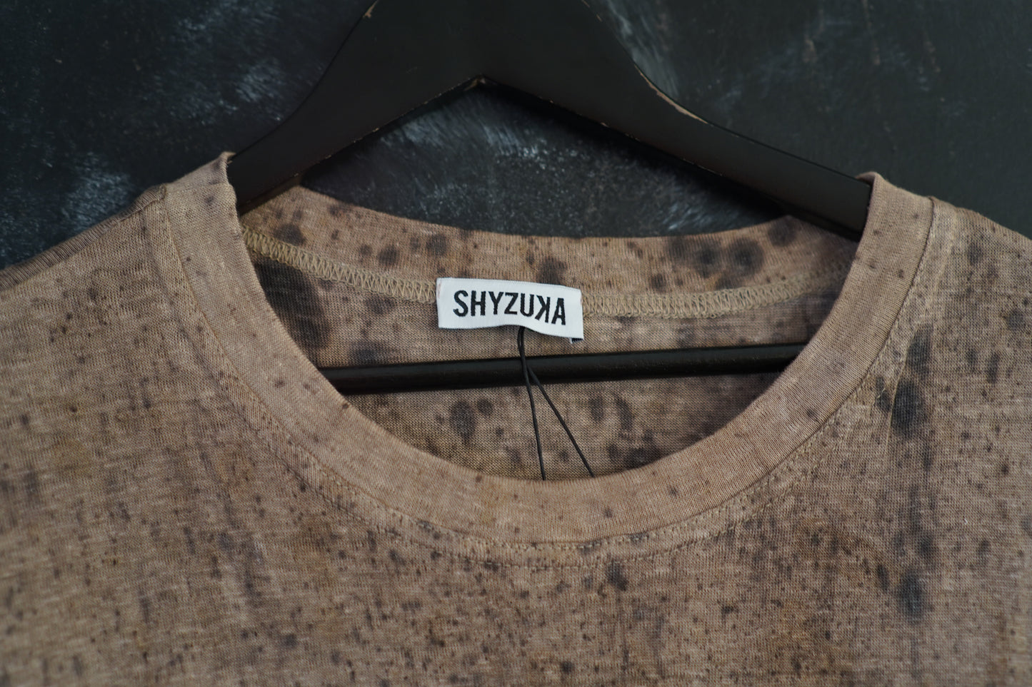 Naturally Dyed Linen T-shirt S #382