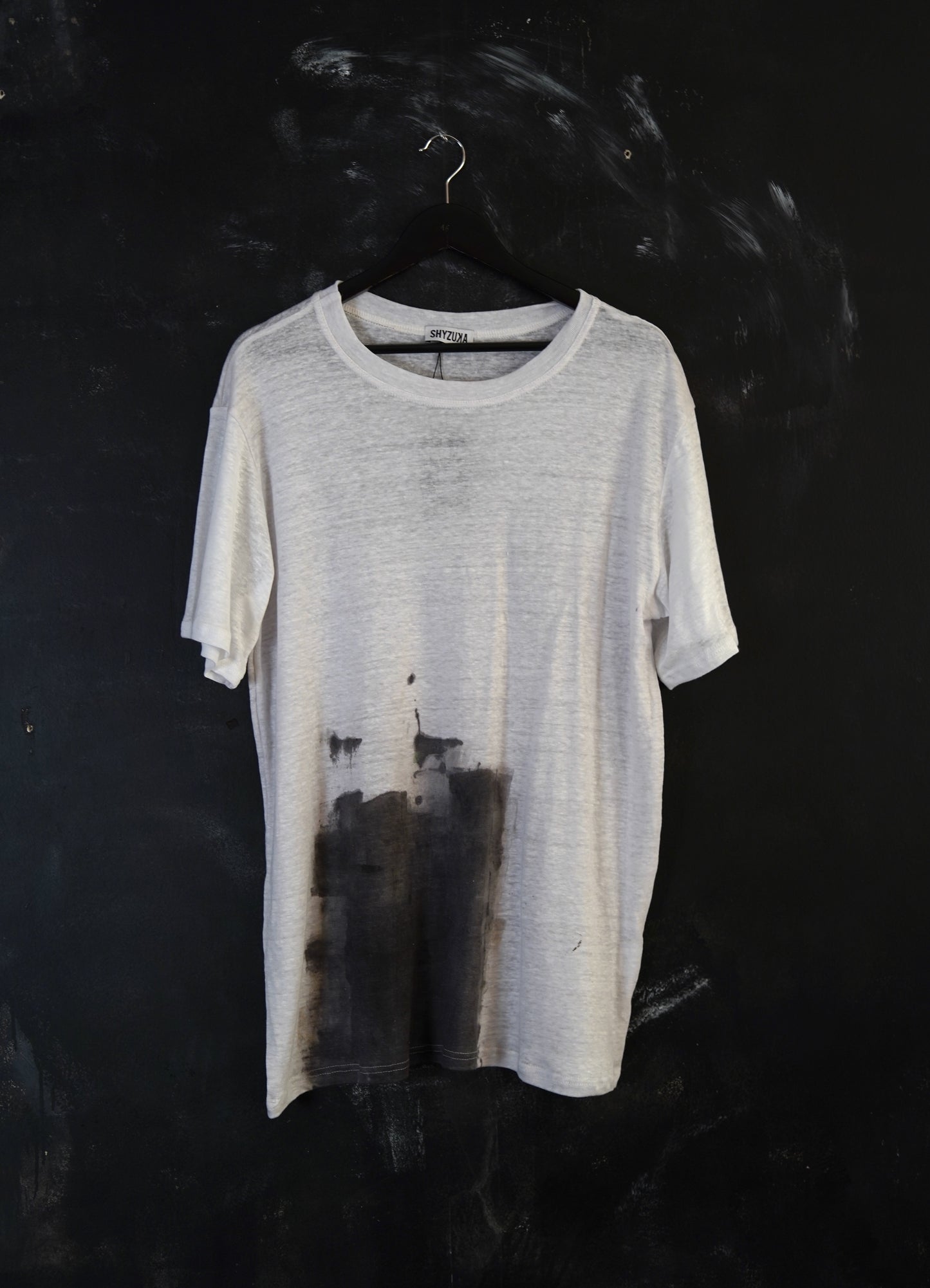 Naturally Dyed Linen T-shirt S #383