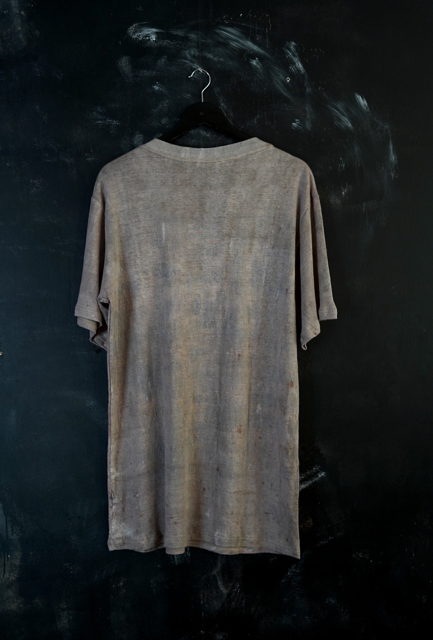 Naturally Dyed Linen T-shirt S #384