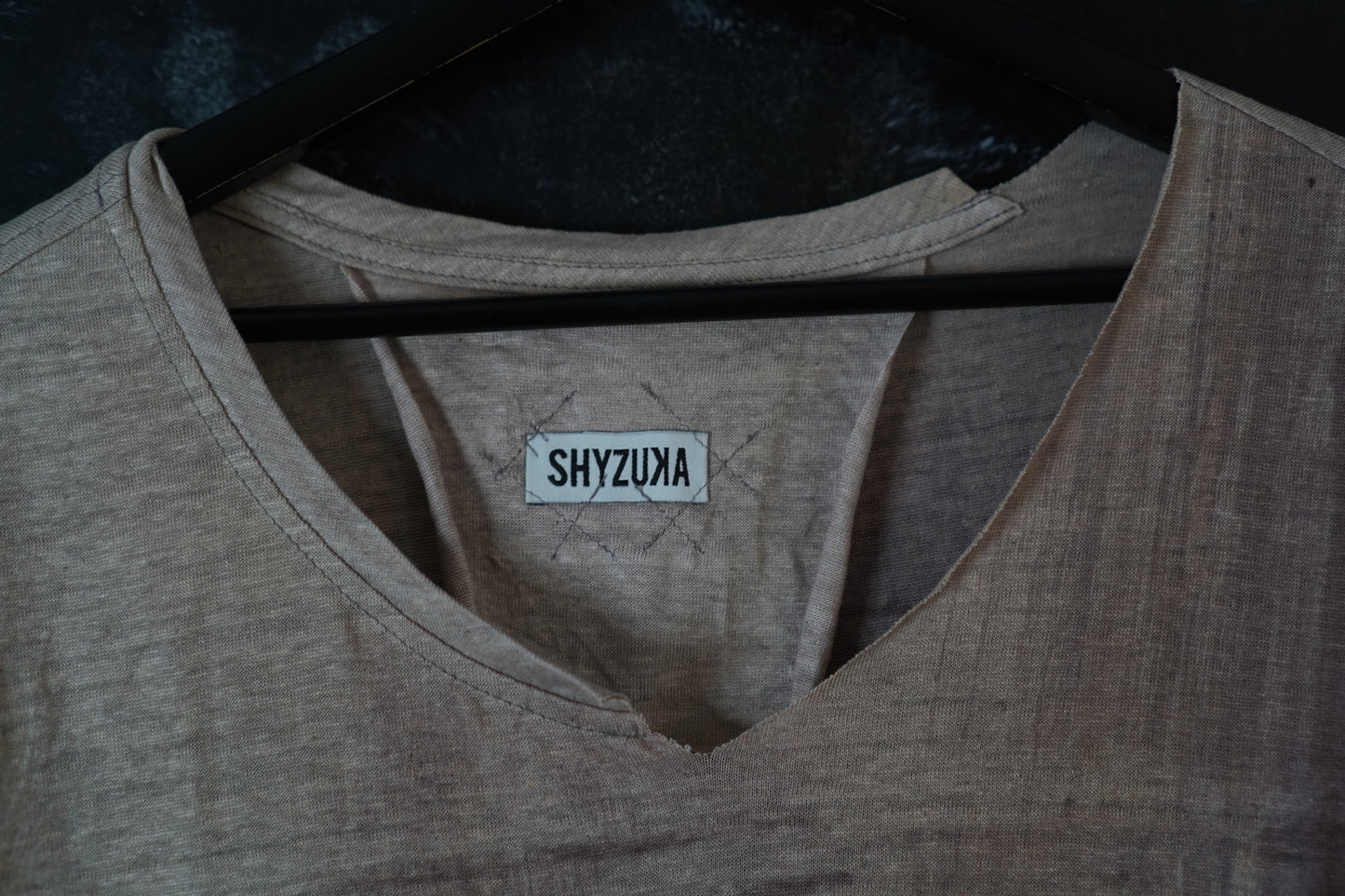 Naturally Dyed Linen T-shirt L #386