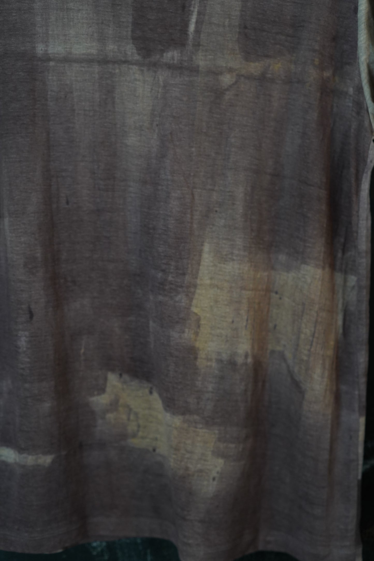 Naturally Dyed Linen T-shirt L #386