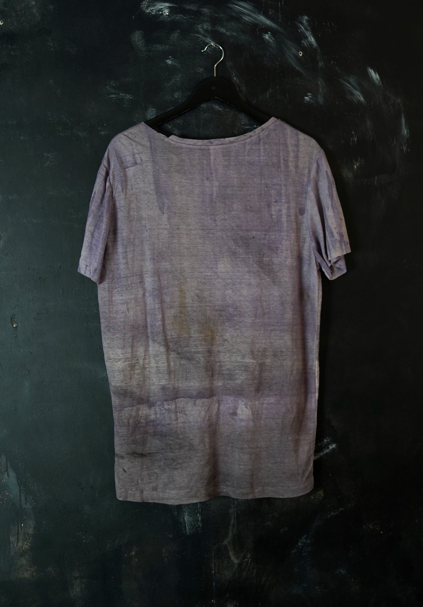 Naturally Dyed Linen T-shirt L #389