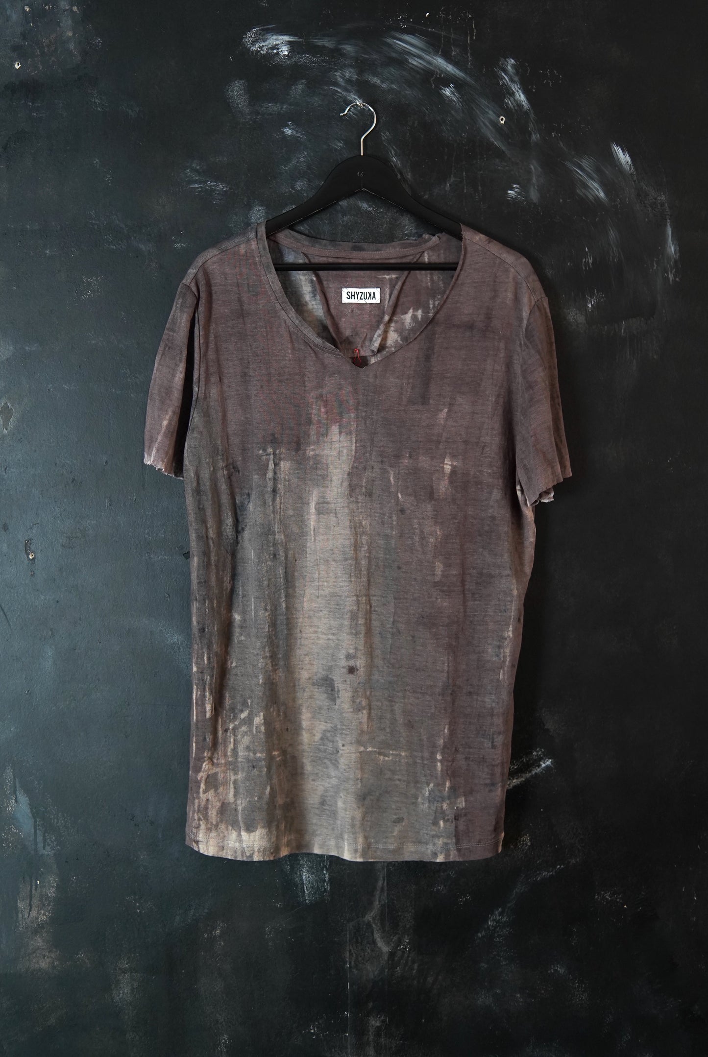 Naturally Dyed Linen T-shirt L #392