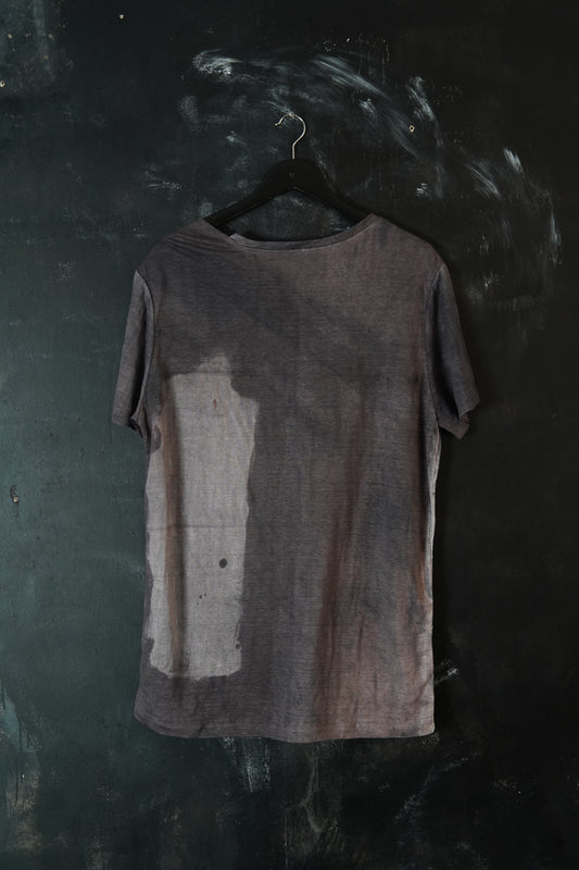 Naturally Dyed Linen T-shirt L #393