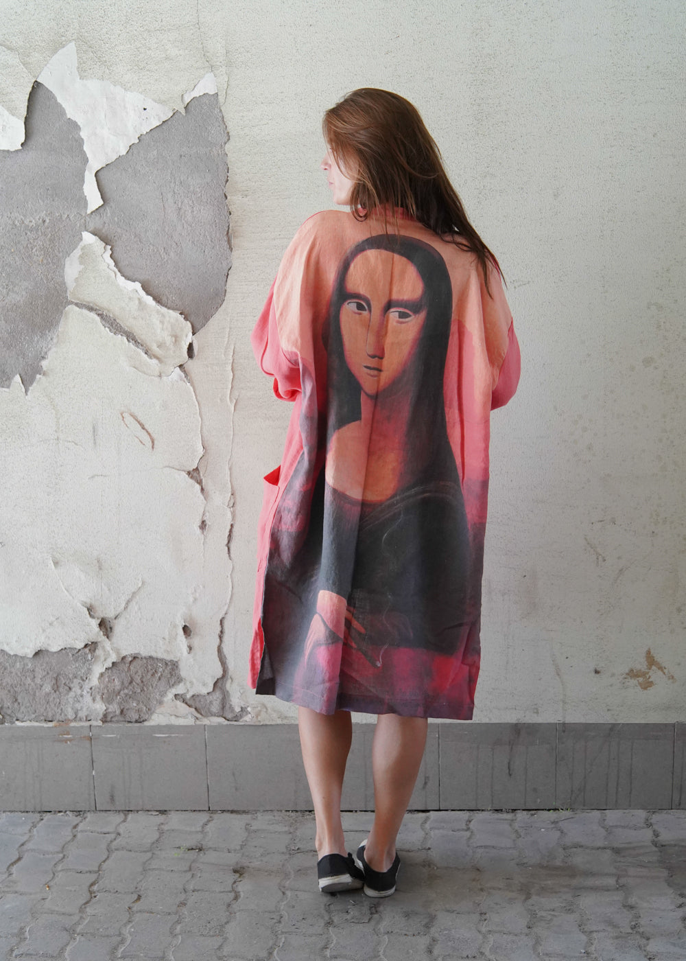 Mona Lisa Coral Linen Duster