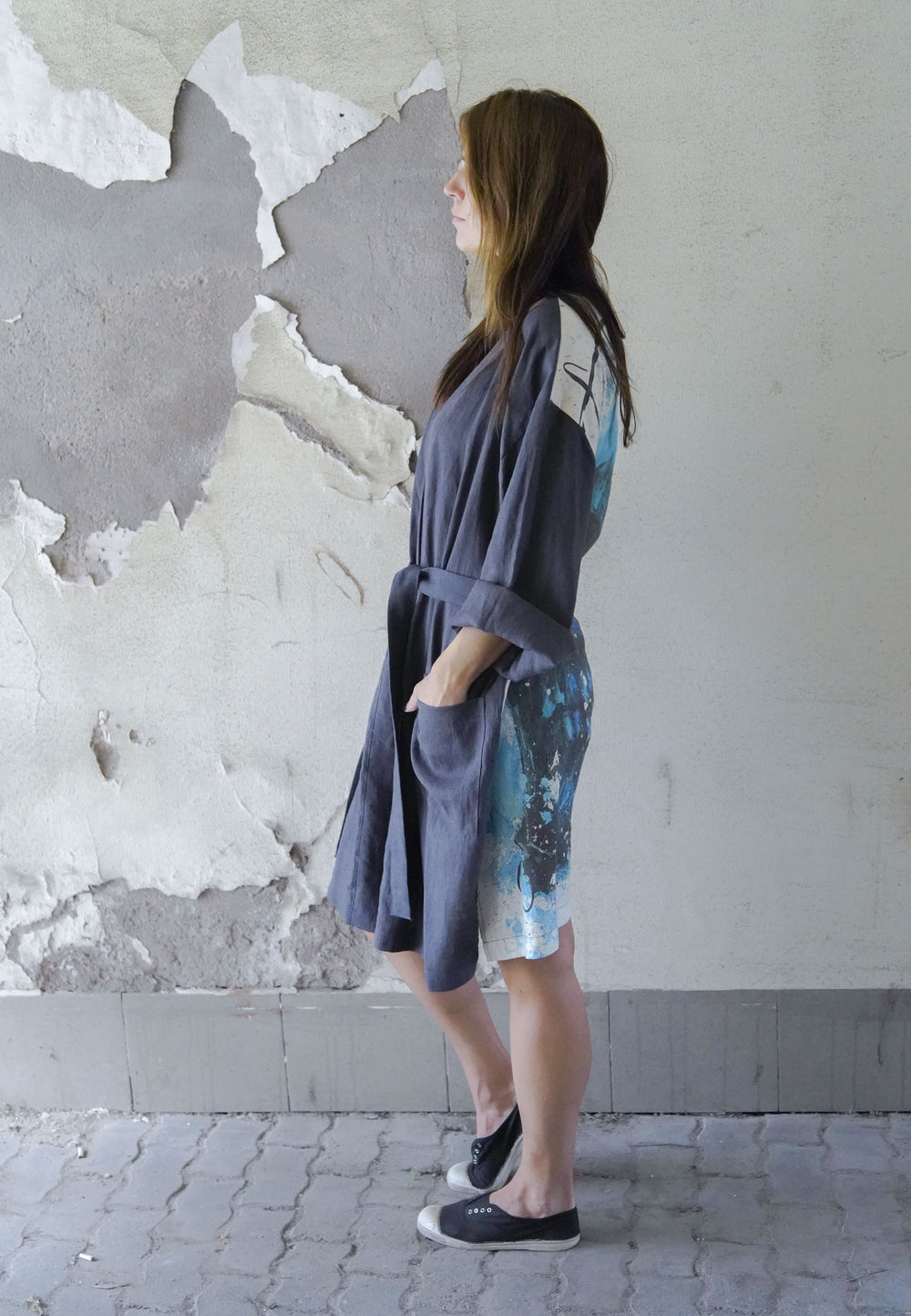 Skull Linen Duster